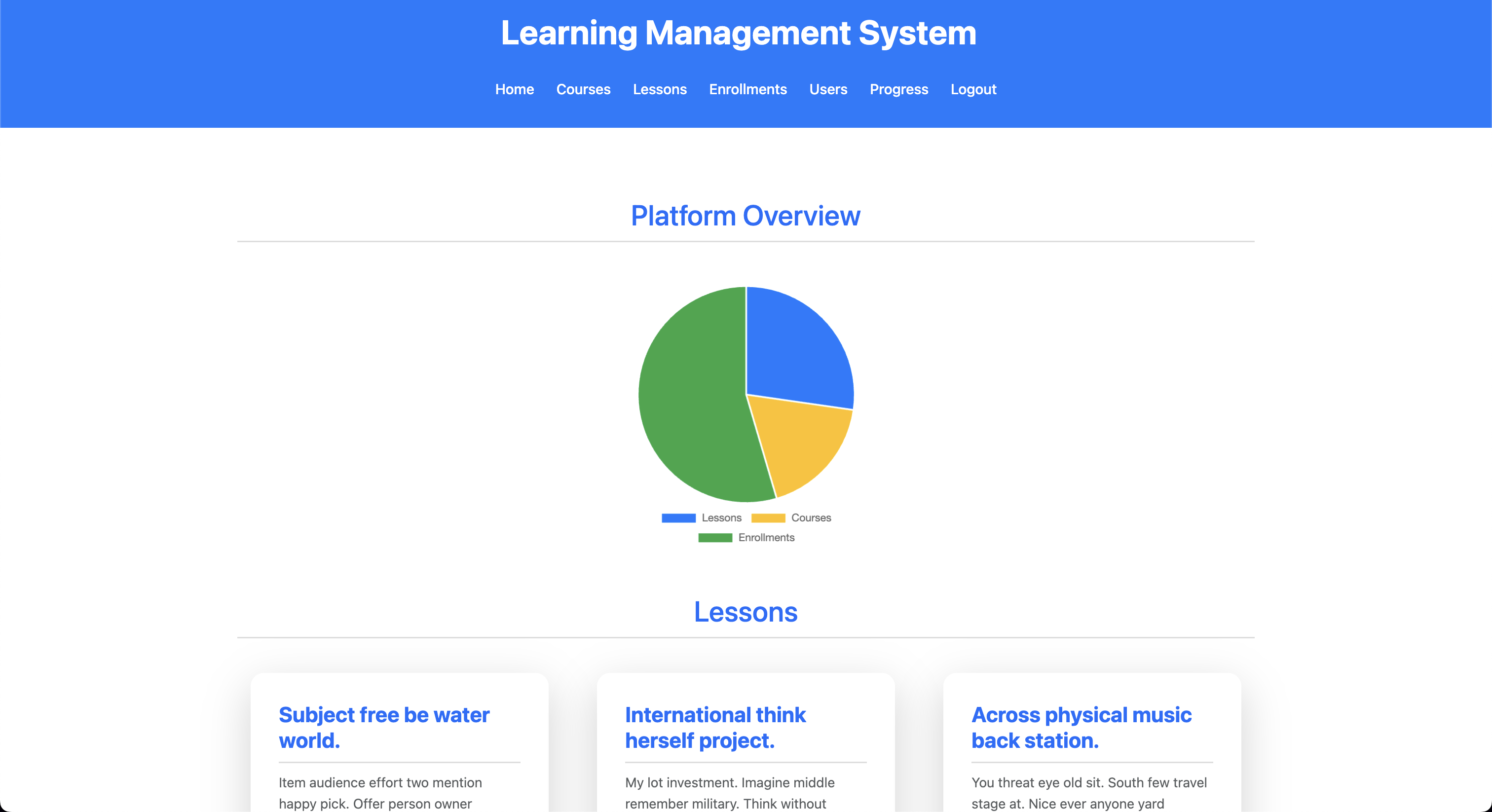 Learning Management System App UI