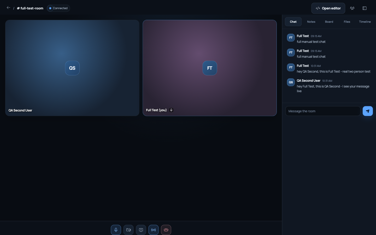 Threadline Real-Time Collaboration Workspace UI